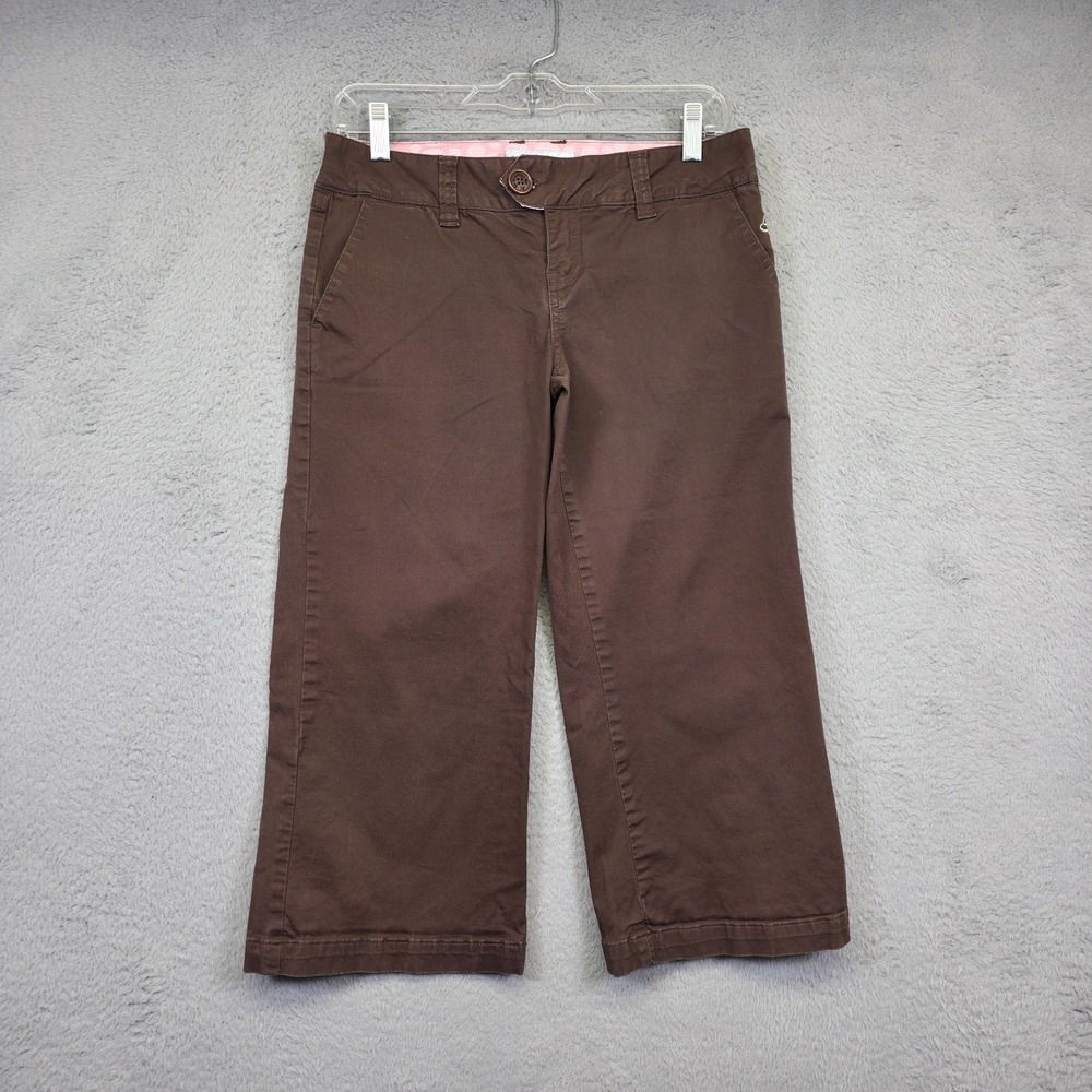 Y2K Fox Riders Pants Juniors 3 Brown Wide Leg Low Rise Cropped‎ Skater Stretch